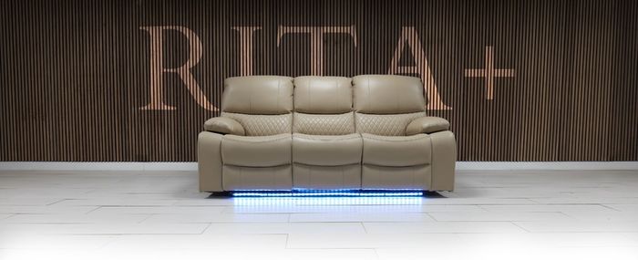 3 Seater Rita Plus Electric Leather Recliner Sofa