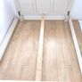 bed frame king size beige creamy solid wood - no slats, nice solid  Headboard Image 8