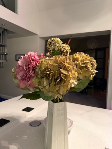 Large Artificial Hydrangeas & Sedum Stems