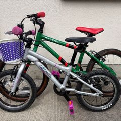 2 Kids Bikes: Raleigh Pop 18 & Carrera Cosmos 14"
