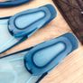 Decathlon SNK 500 Mask, Snorkel, Fins Set size 3-4 Blue Unused, Like New Image 5