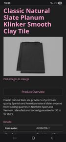 Planum Klinker Smooth Clay Tile - classic natural slate.