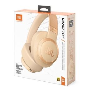 JBL Live 770NC Noise Cancelling Wireless Bluetooth Headphones (Sandstone)