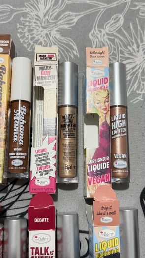 The balm new liquid bronzers, highlighters, blushers new