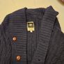 Men's G-Star RAW Cable-Knit Shawl-Collar Cardigan (Dark Navy) - Large/Medium Image 3