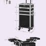 Vanity Case Trolley 3 in 1 Vanity Case Extra Large Hairdressing Case 34 x 24 x 70.5 cm Image 3