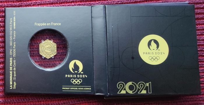 France 250 Euro Gold (.999) Brilliant Uncirculated Coin 2021 - Marianne - Olympics Games Paris 2024