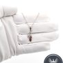 Vintage Sterling Silver Carnelian Flower Necklace Image 7