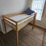 As New - Lovely Sturdy Single Wooden Mid Sleeper Bed Frame - Can Deliver Image 2