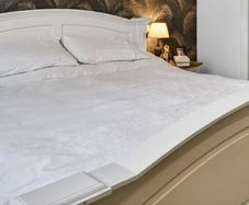 Cream wooden Super King Bed