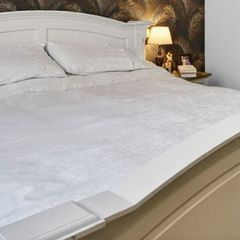 Cream wooden Super King Bed