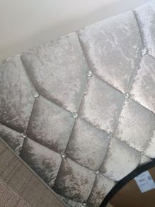 Crushed velvet small double bed