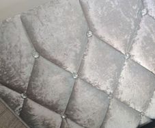 Crushed velvet small double bed