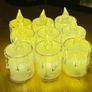 Set of 9 LED flameless tealight candles-realistic flame effect Image 2