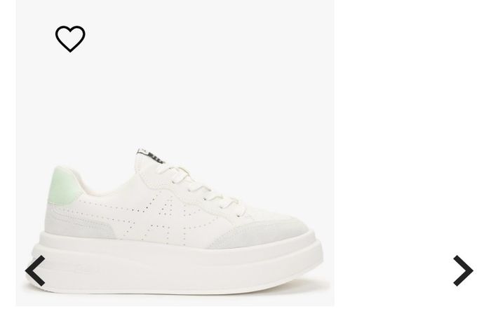 ASH Impuls Eco New Off White Seafoam Leather Platform Trainers new size 39