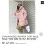 Zara Pink Puffer Jacket Image 3
