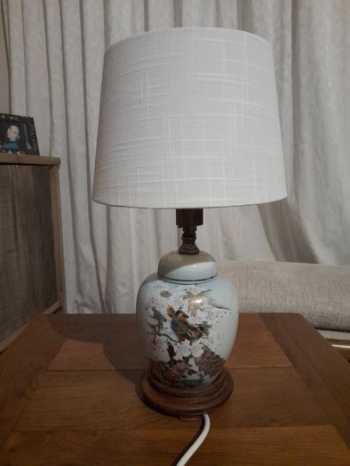 Twin Japanese Satsuma table lamps