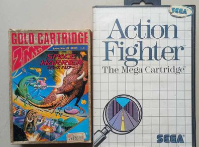 Space Harrier Sega Mark III and Action Fighter Sega Master System