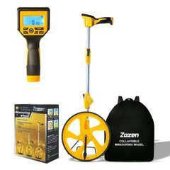 Measuring Wheel Digital Display, Imperial & Metric, High Precision | 3-Section Foldable, Backlit Display, Measure Wheel Roller Up to 9,999.99Ft/9,999.99M, Kickstand, Include Portable Backpack