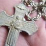 Vintage Cross Saint Anthony of Padua Saint Francis of Assisi Double Sided Italy (chain46cm - Cross 6cm) Image 2