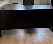 Black Corner Office Desk & Executive Chair.