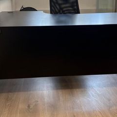 Black Corner Office Desk & Executive Chair.