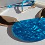 Marbled Resin Bold Statement Necklace Image 2