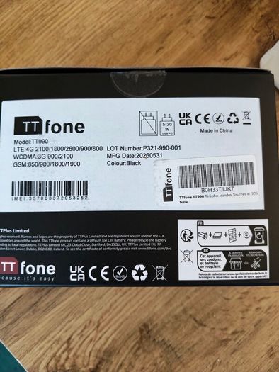 TT Phone 4G android like new. box. warranty. invoice