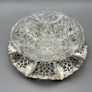 Vintage Etched Glass Serving Bowl with Plate Image 2