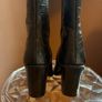 ASOS Black Croc Effect Ankle Boots Size 3 Image 4