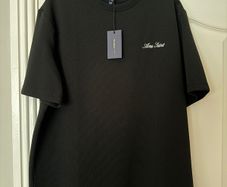 Black Slim Fit Textured Crew Neck T-Shirt River Island