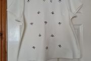 Cream Jewel Top - Size X-Large