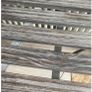 New ex display Coach House washed wood and metal Demi lune console table Image 8