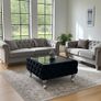 Velvet coffee table with glass Image 2