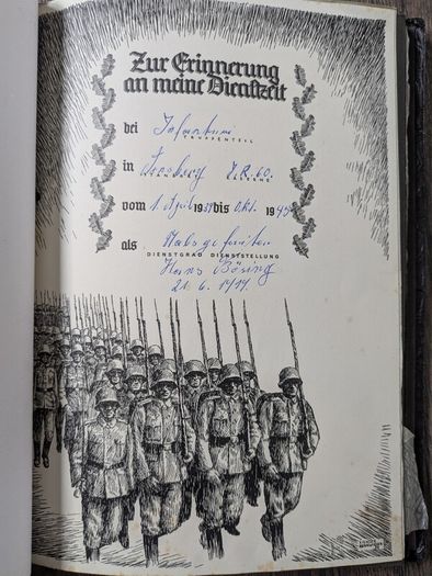 German Military Infantry Regiment Soldier Photo Album with Third Reich Nazi Eagle World War 2