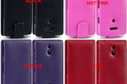 Sony Ericsson Xperia P Premium Pu Leather Flip Case Cover In Black, Pink, Purple &amp; Red C0lors
