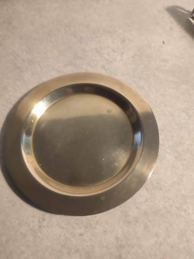 Small Brass Pot  Toothpick Set on on small brass trey.