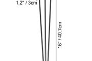4Pcs Metal Table Legs 16 Inch 3-Rod Hairpin Furniture Legs DIY Home Bench Dining Desk End Coffee Table Feet Accessories