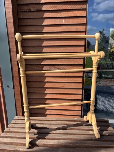 Vintage pine blanket/ towel stand