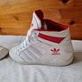 2011 adidas hardcourt hi tops Size 6 eu 40 white/red leather in excellent condition Image 6