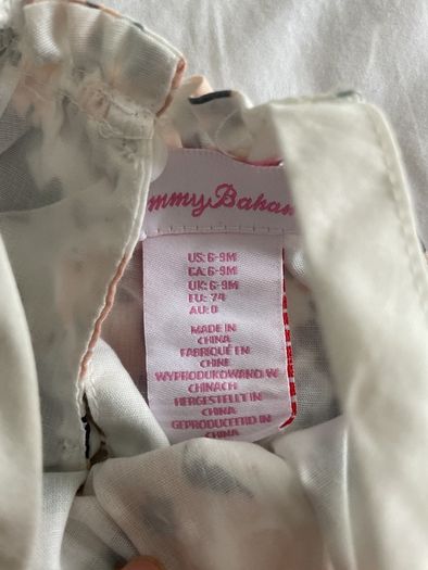 baby girl summer outfit size 6-9 months 74 cm