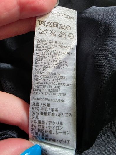 Topshop wool coat