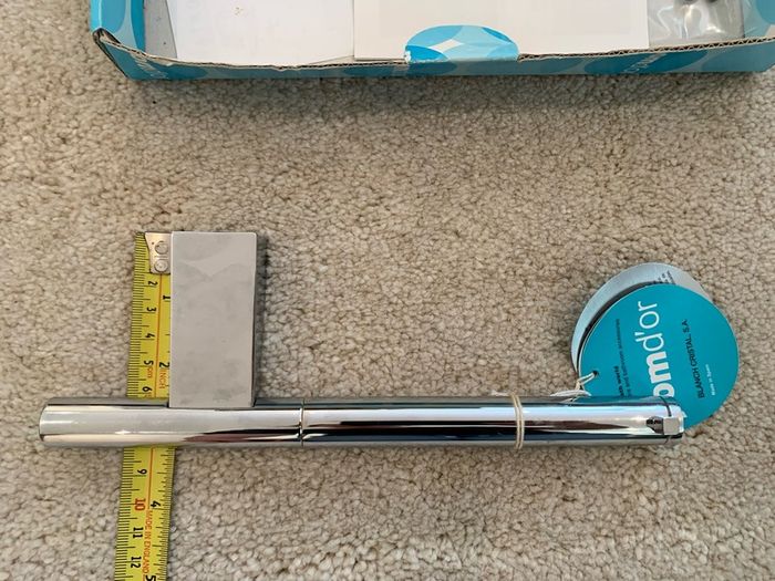 Chrome towel & toilet holder