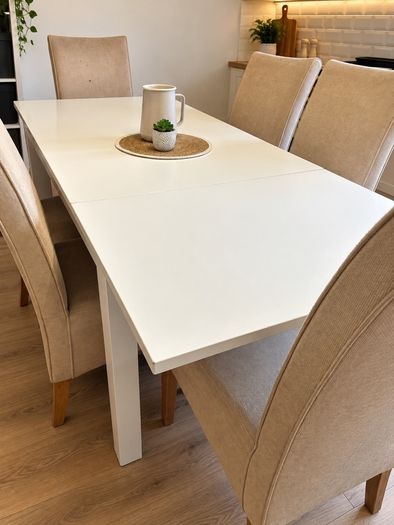 White Extendable Dining Table