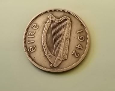 1942 Eire 1/2d Half Penny