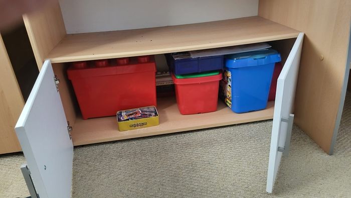 bed, Desk and storage combination