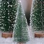 10 Pcs Artificial Frosted Sisal Trees Bottle Brush Trees with Wood Base Artificial Frosted Sisal Trees DIY Crafts Mini Pine Tree Christmas Miniature Ornaments for Xmas Home (FREE POSTAGE) Image 5