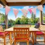 FREE P&P Floral Bunting banner, 10.8 Feet Vintage Cloth Shabby Chic Flag Garlands, 12PCS Double Sided Fabric Triangle Pennants for Vintage Themed Wedding Afternoon Tea Garden Party Image 9