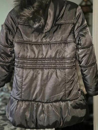 Monsoon Girls Metallic Bronze Tiered Winter Coat, Age 11/12