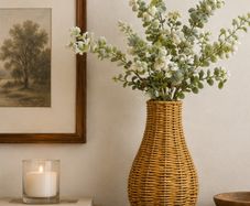 Rattan woven vase
